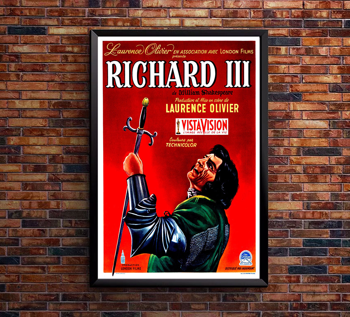 Richard III 1955 - Laurence Olivier - Belgium - Classic Movie Poster
