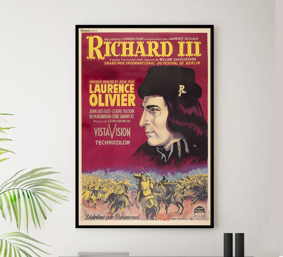Richard III 1955 - Laurence Olivier - France - Classic Movie Poster