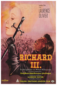 Richard III 1955 - Laurence Olivier - Germany - Classic Movie Poster