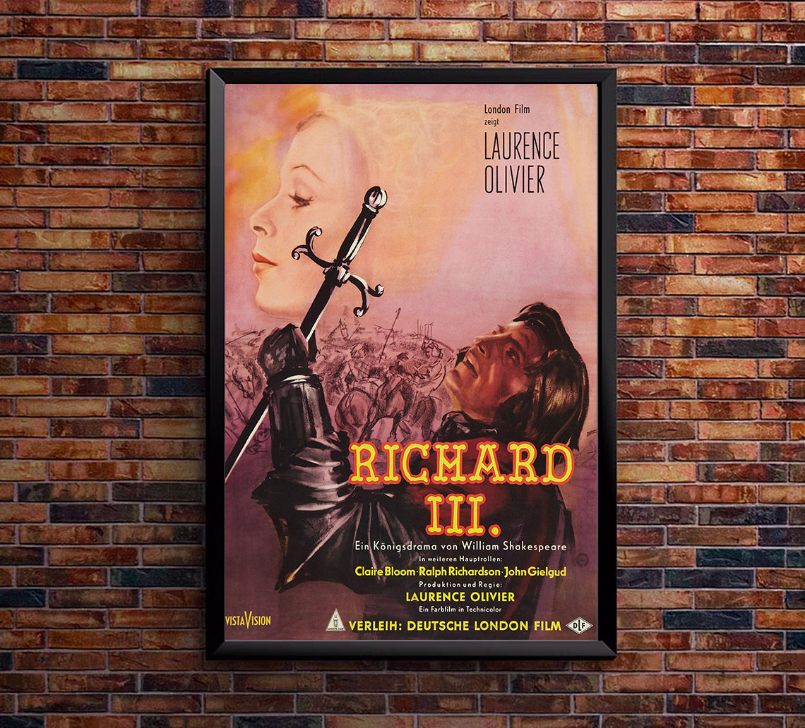 Richard III 1955 - Laurence Olivier - Germany - Classic Movie Poster