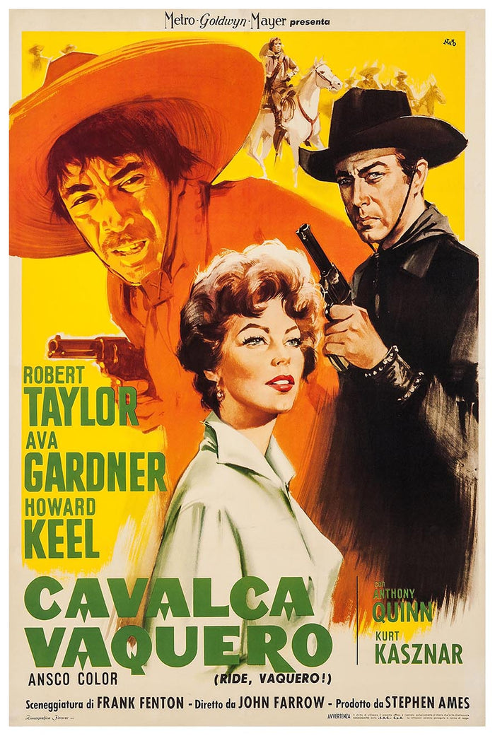 Ride, Vaquero! 1953 - Italian – Vintage Classic Movie Poster