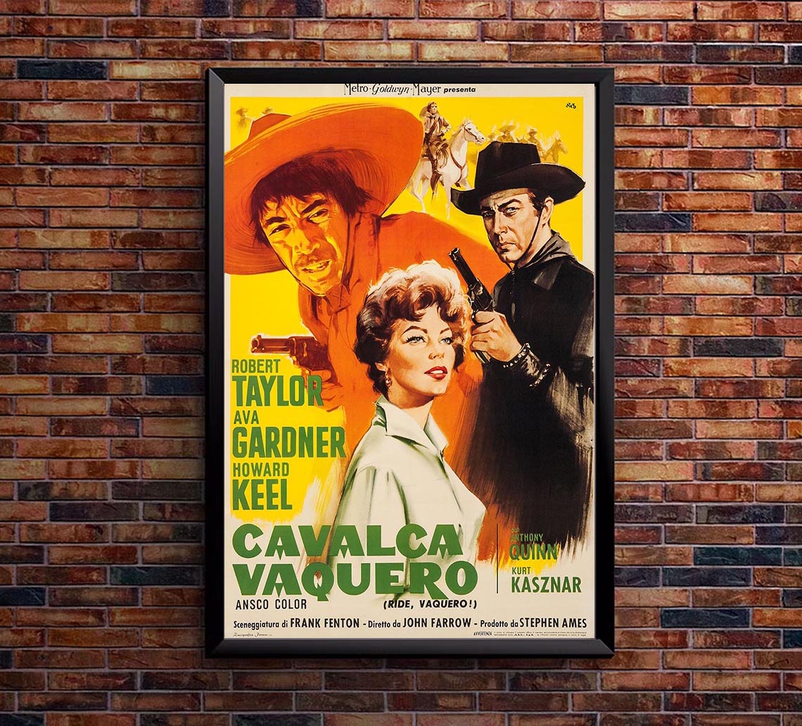 Ride, Vaquero! 1953 - Italian – Vintage Classic Movie Poster