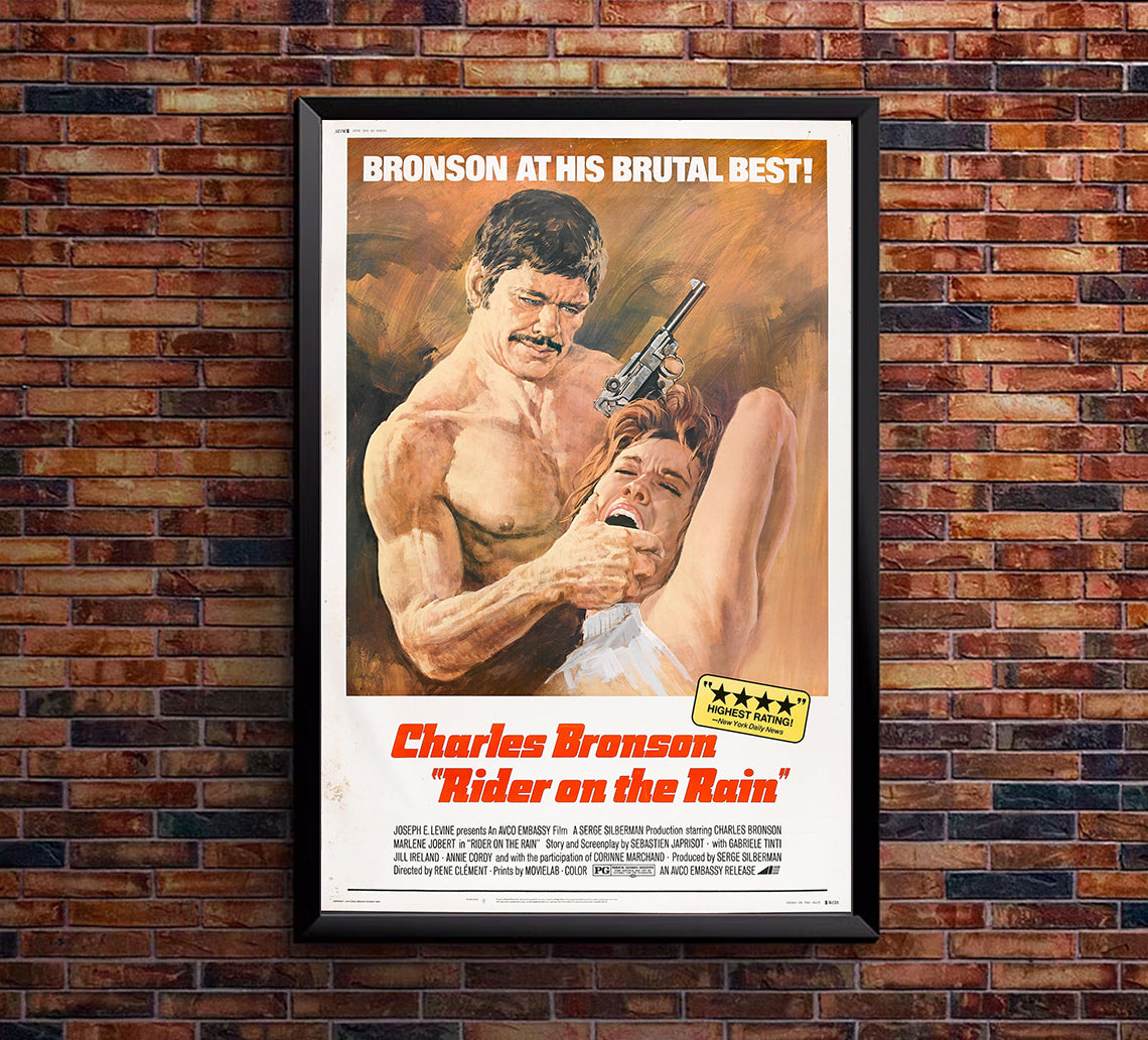 Rider on the Rain 1970 - Charles Bronson - US - Classic Movie Poster