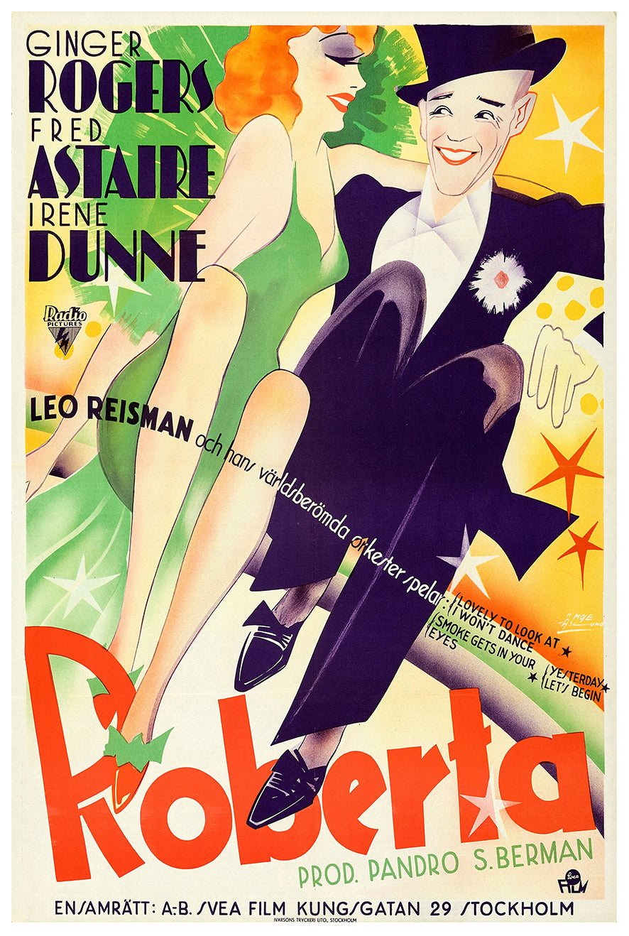 Roberta 1935 - Sweden - Classic Movie Poster