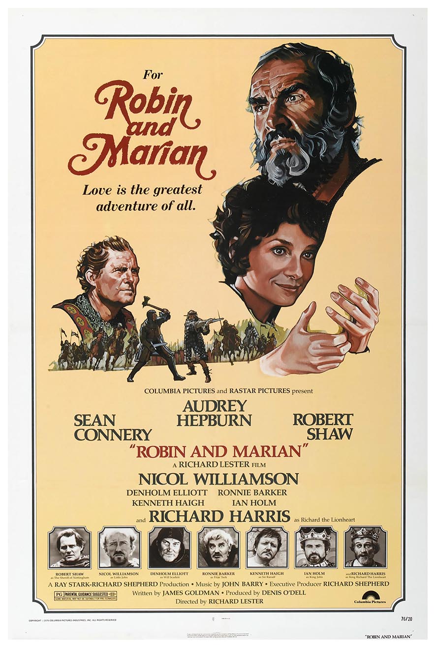 Robin and Marian 1976 v2 - Sean Connery - Vintage Classic Movie Poster