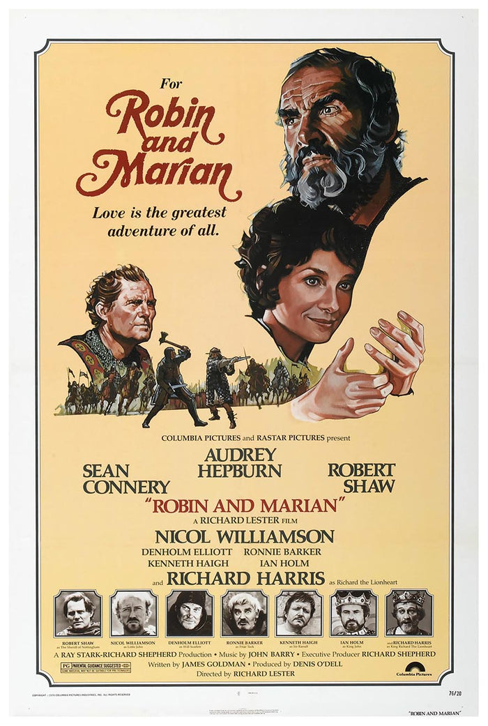 Robin and Marian 1976 v2 - Sean Connery - Vintage Classic Movie Poster