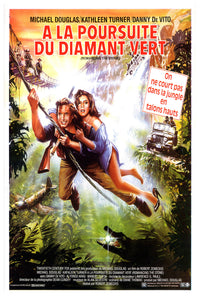 Romancing the Stone 1984 - Michael Douglas - France - Classic Movie Poster