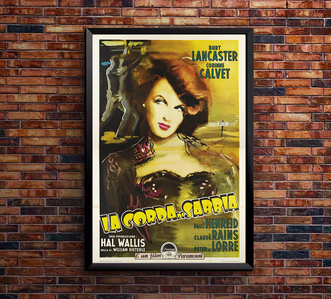 Rope of Sand 1949 - Burt Lancaster - Italy - Classic Movie Poster