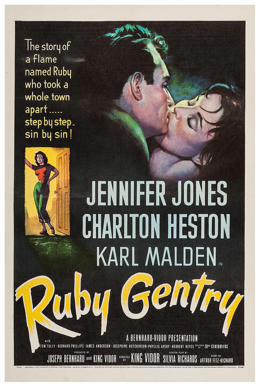 Ruby Gentry 1952 - Charlton Heston - Vintage Classic Movie Poster
