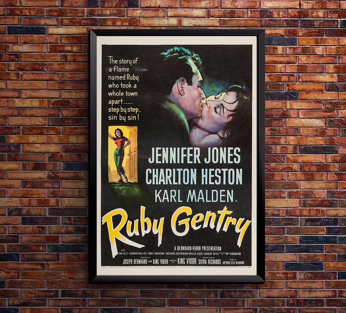 Ruby Gentry 1952 - Charlton Heston - Vintage Classic Movie Poster
