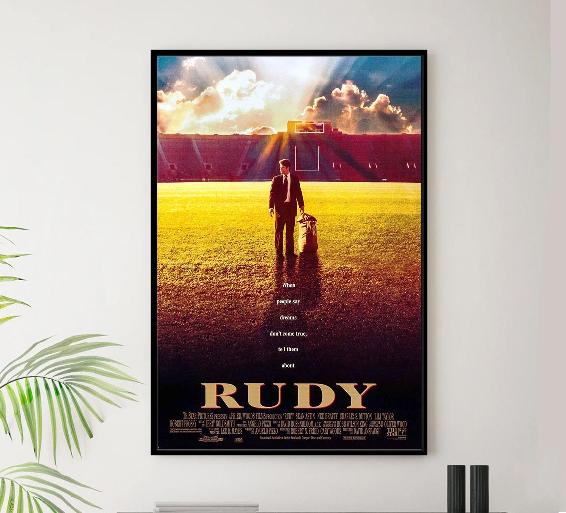Rudy 1993 - Vintage Sports Classic Movie Poster – Lost Island