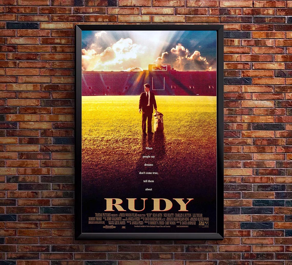 Rudy 1993 - Vintage Sports Classic Movie Poster – Lost Island