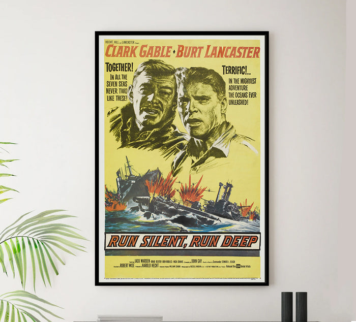 Run Silent Run Deep 1958 - Burt Lancaster - US - Classic Movie Poster