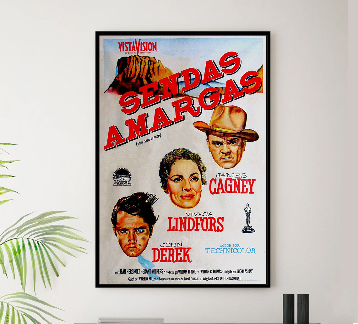Run for Cover 1955 - James Cagney - Argentina - Classic Movie Poster