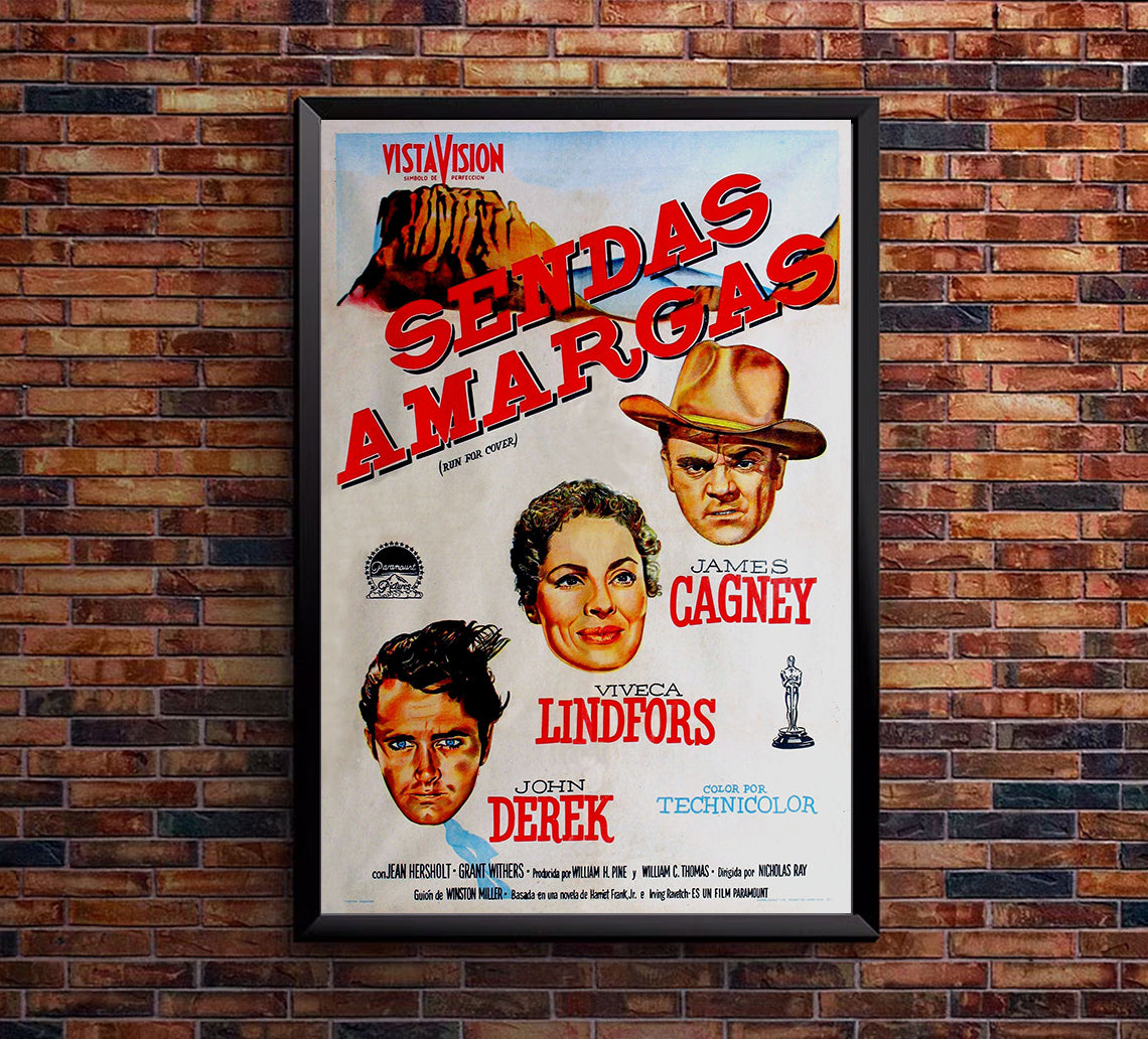 Run for Cover 1955 - James Cagney - Argentina - Classic Movie Poster