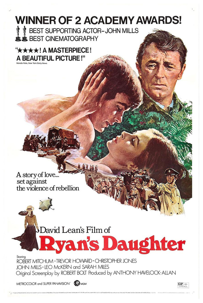 Ryan's Daughter 1970 - Robert Mitchum - Vintage Classic Movie Poster