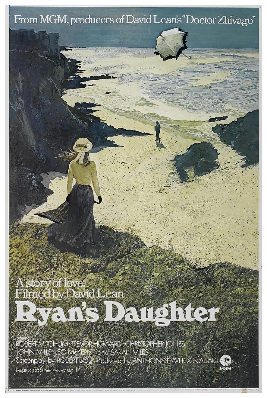 Ryan's Daughter 1970 v2 - Robert Mitchum - Vintage Classic Movie Poster
