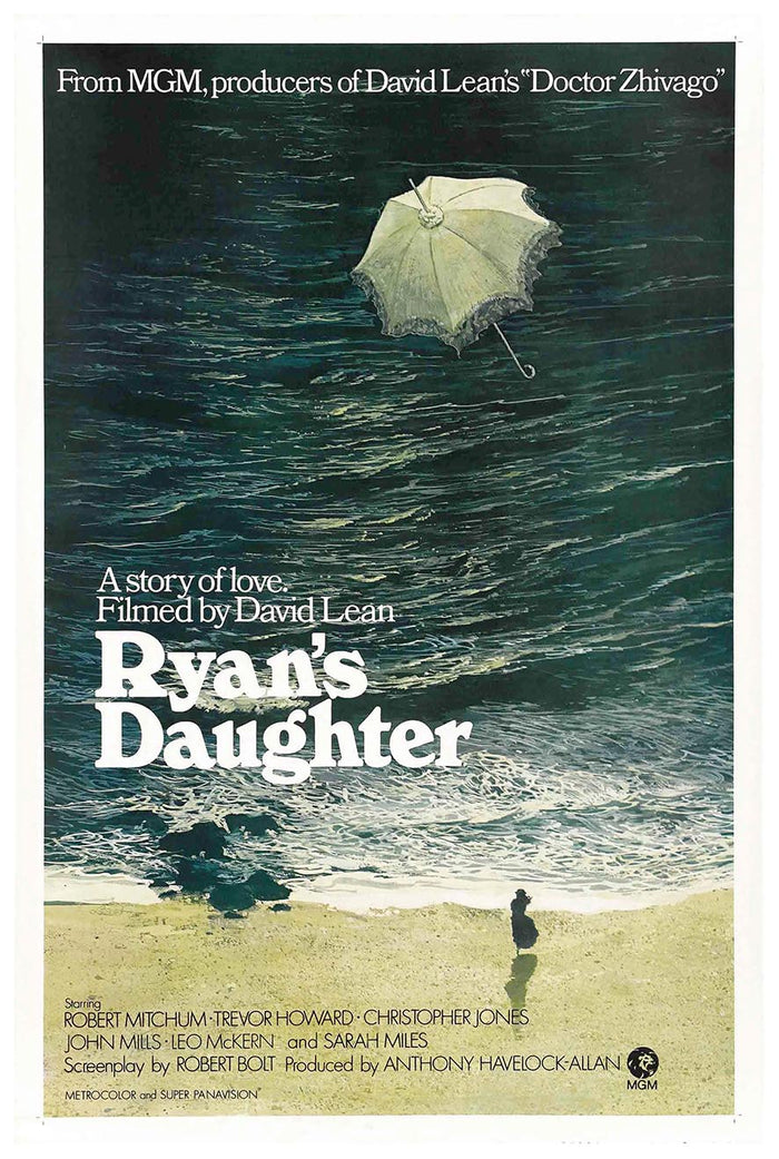 Ryan's Daughter 1970 v3 - Robert Mitchum - Vintage Classic Movie Poster