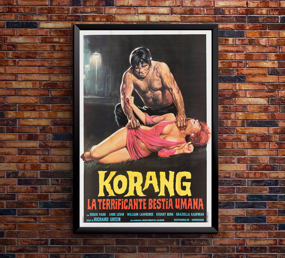 Korang - The Terrifying Human Beast - 1969 - Italian - Movie Poster