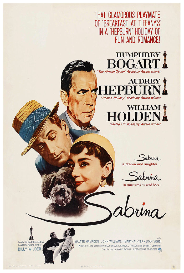 Sabrina - 1954 - Vintage Classic Movie Poster