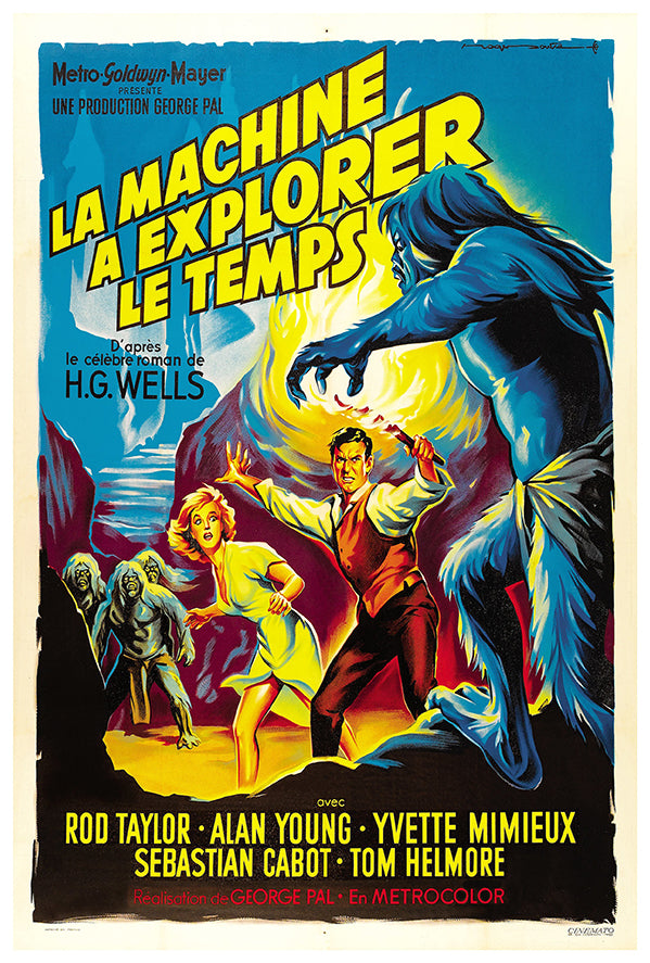 The Time Machine - 1960 - French v1 - Vintage Movie Poster