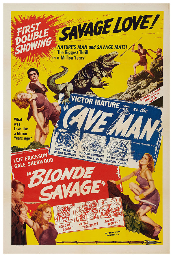One Million BC - 1940 - Vintage Movie Poster
