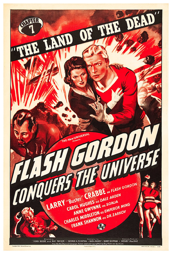 Flash Gordon - Land of the Dead - 1940 - Vintage Movie Poster