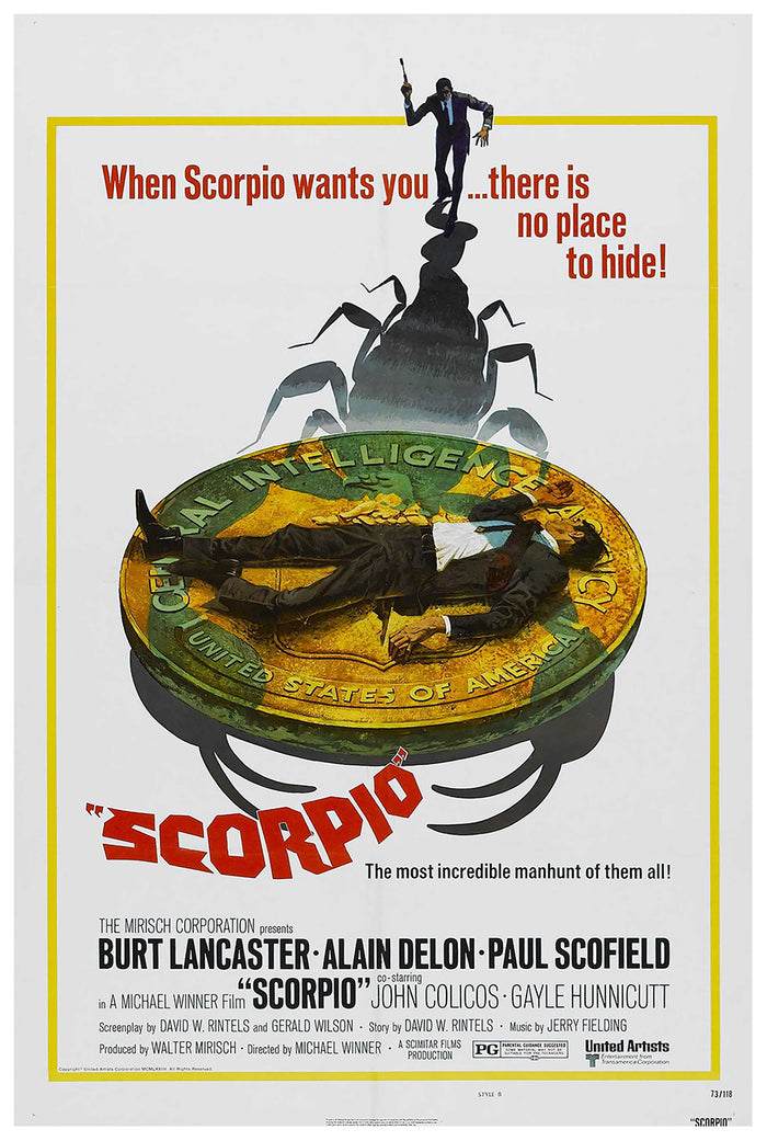 Scorpio 1973 - Burt Lancaster - US (2) - Classic Movie Poster