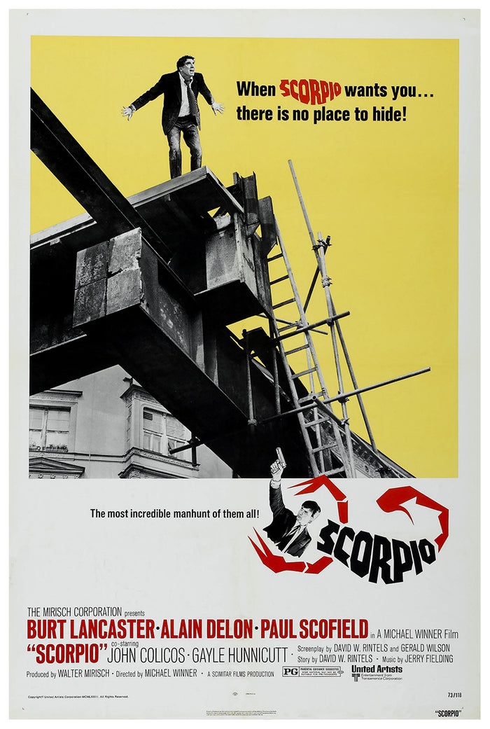 Scorpio 1973 - Burt Lancaster - US - Classic Movie Poster