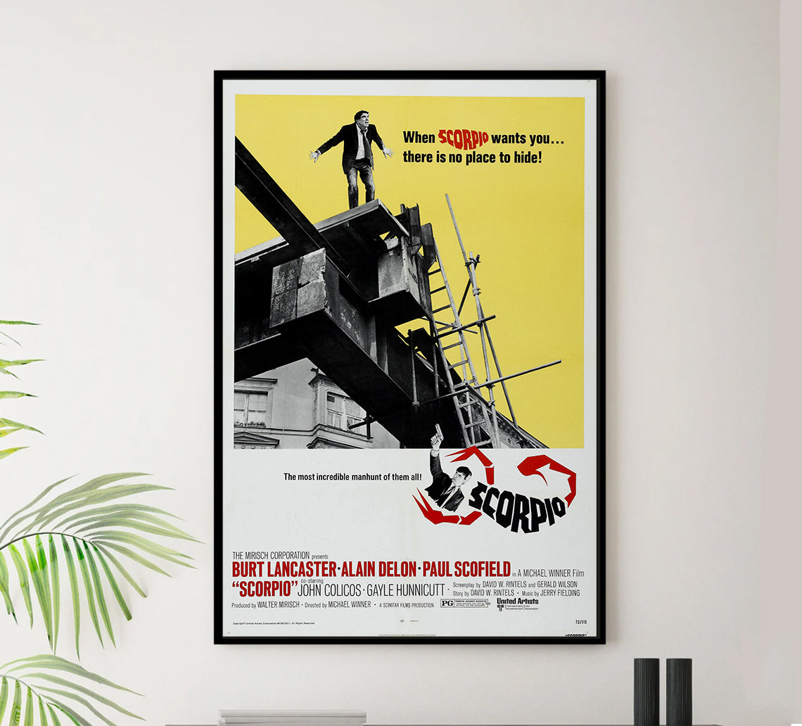 Scorpio 1973 - Burt Lancaster - US - Classic Movie Poster