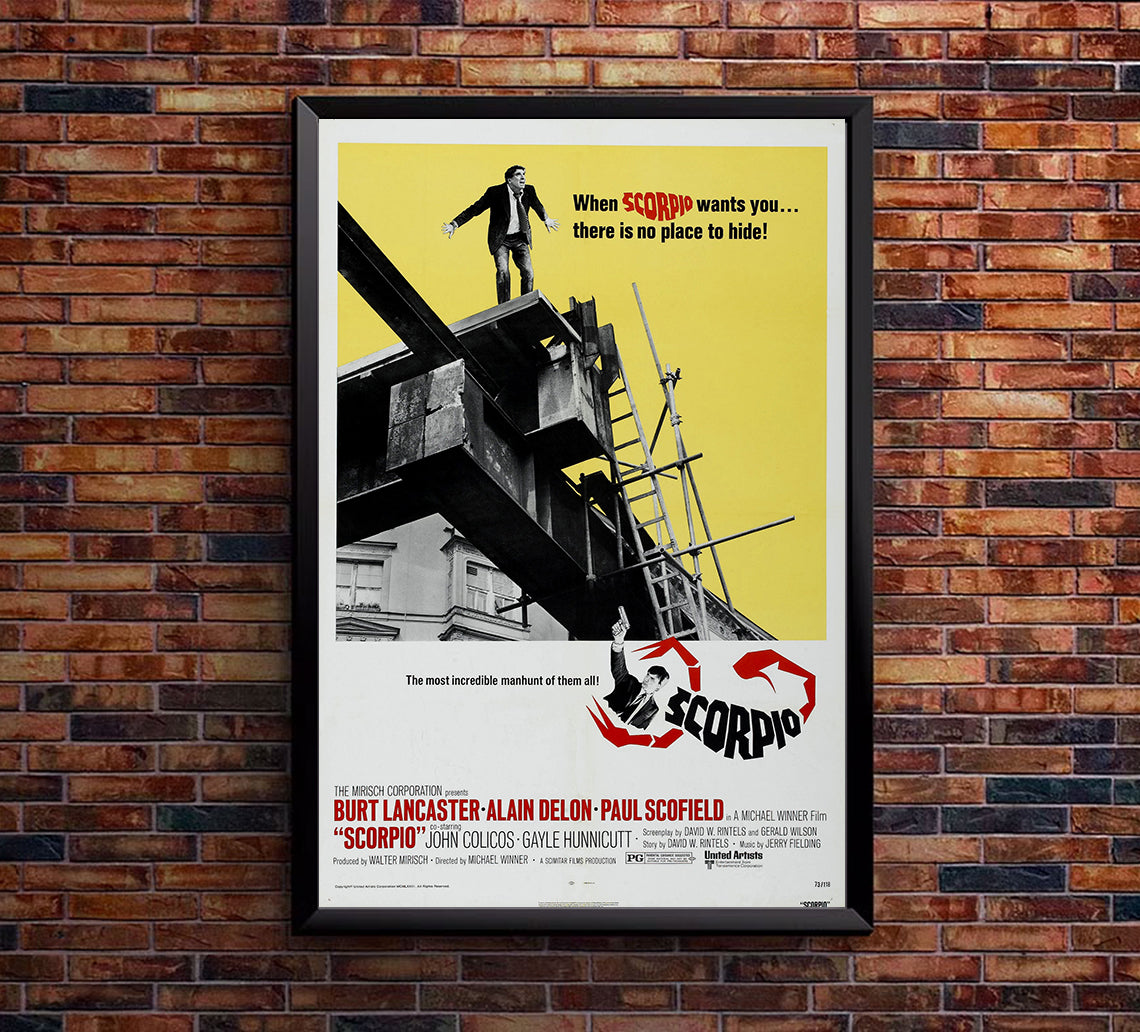 Scorpio 1973 - Burt Lancaster - US - Classic Movie Poster