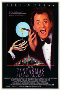 Scrooged 1988 - Spanish - Robert Mitchum - Vintage Classic Movie Poster