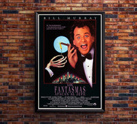Scrooged 1988 - Spanish - Robert Mitchum - Vintage Classic Movie Poster