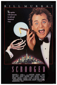Scrooged 1988 - Robert Mitchum - Vintage Classic Movie Poster