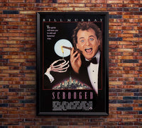 Scrooged 1988 - Robert Mitchum - Vintage Classic Movie Poster