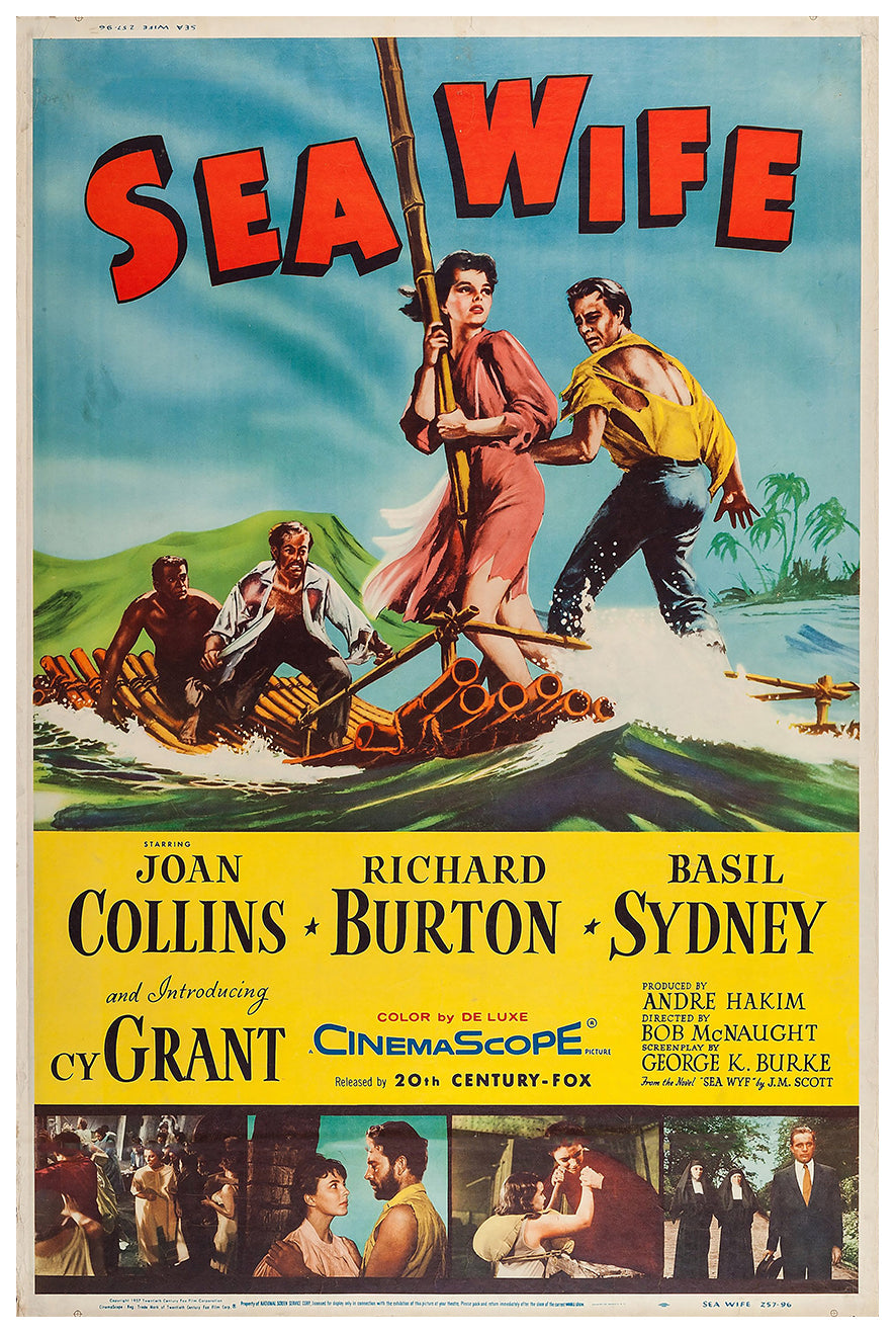 Sea Wife 1957 - Richard Burton - US - Classic Movie Poster
