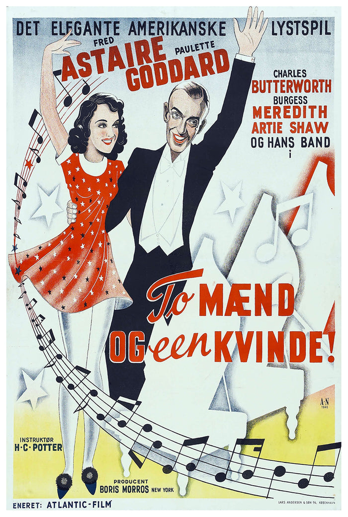 Second Chorus 1941 - Fred Astaire - Denmark - Classic Movie Poster