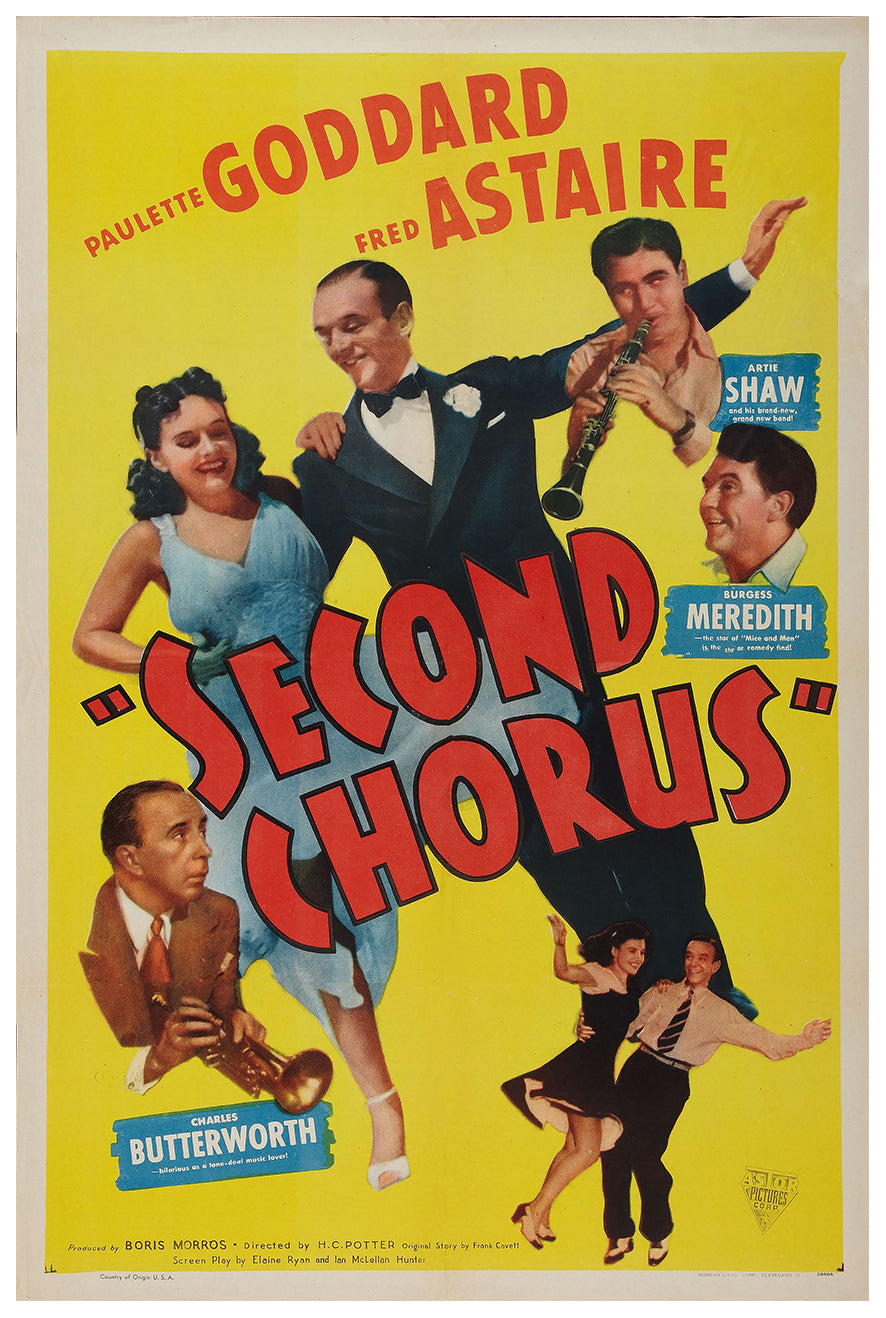 Second Chorus 1941 - Fred Astaire - US - Classic Movie Poster