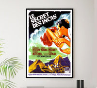 Secret of the Incas 1954 11x17 - French- Vintage Classic Movie Poster
