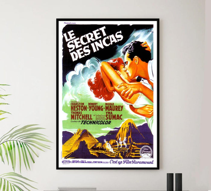 Secret of the Incas 1954 11x17 - French- Vintage Classic Movie Poster