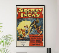 Secret of the Incas 1954 - Charlton Heston - Vintage Classic Movie Poster