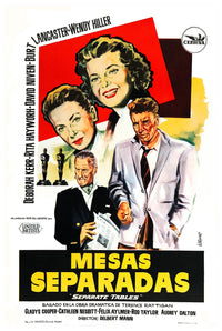 Separate Tables 1958 - Burt Lancaster - Spain - Classic Movie Poster