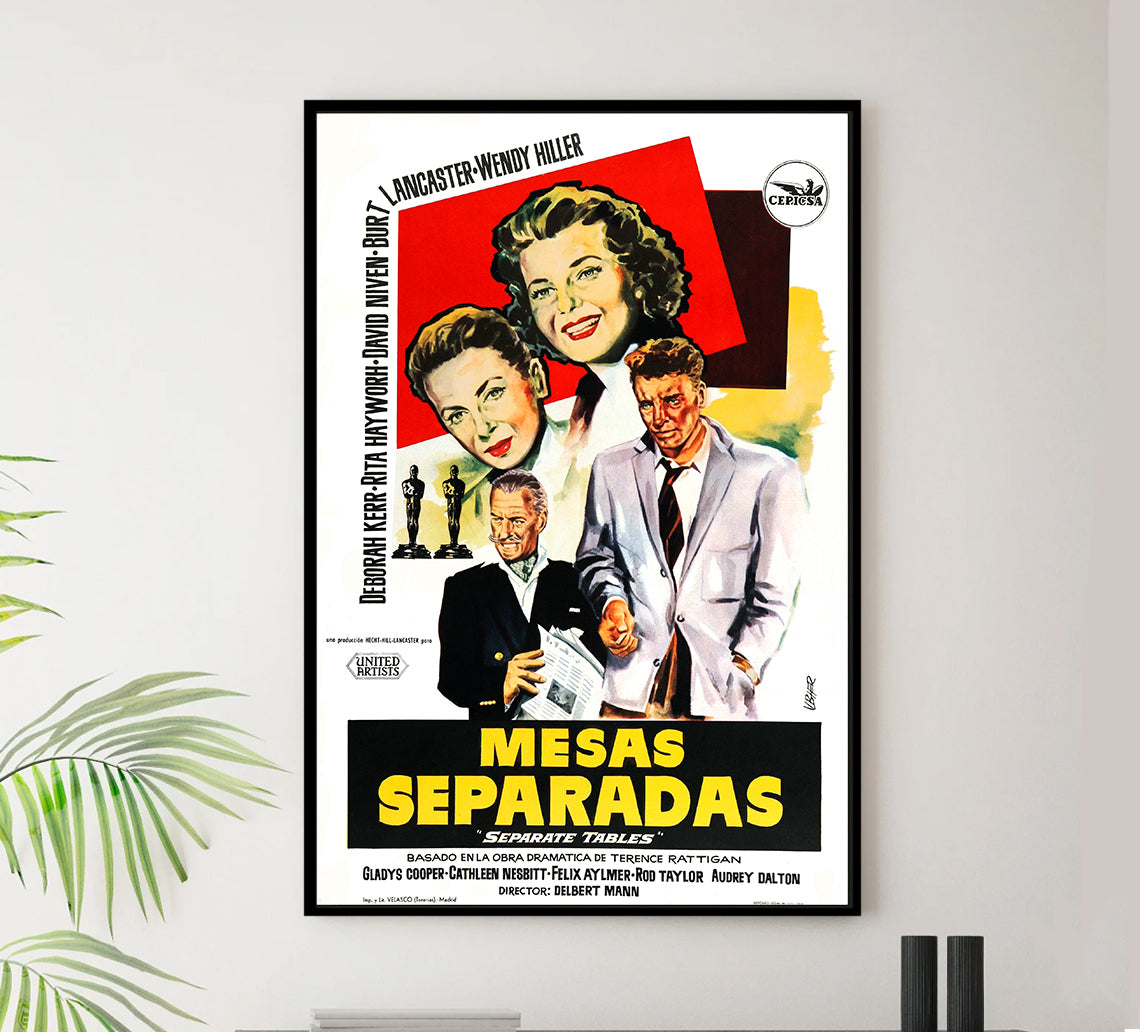 Separate Tables 1958 - Burt Lancaster - Spain - Classic Movie Poster