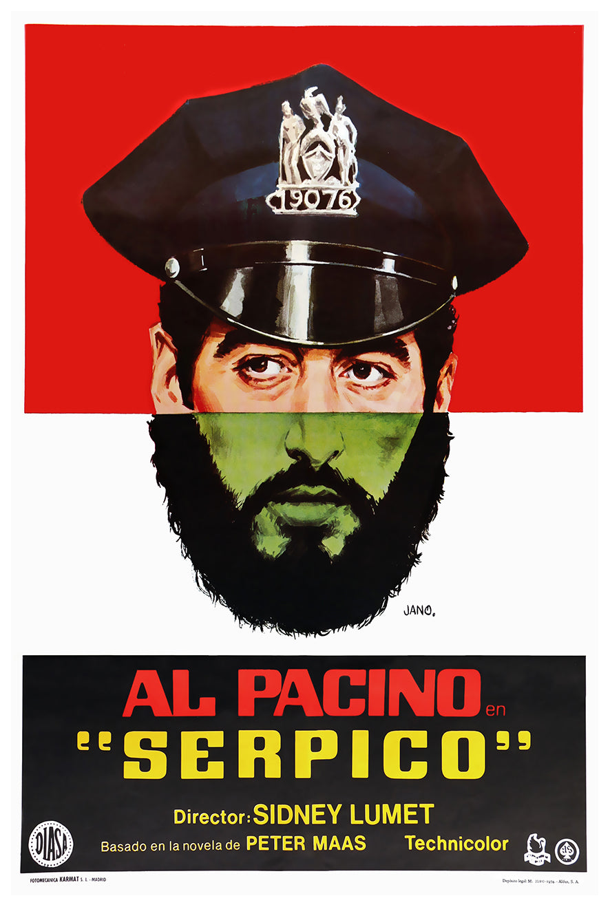 Serpico 1973 - Al Pacino-Spain - Classic Movie Poster