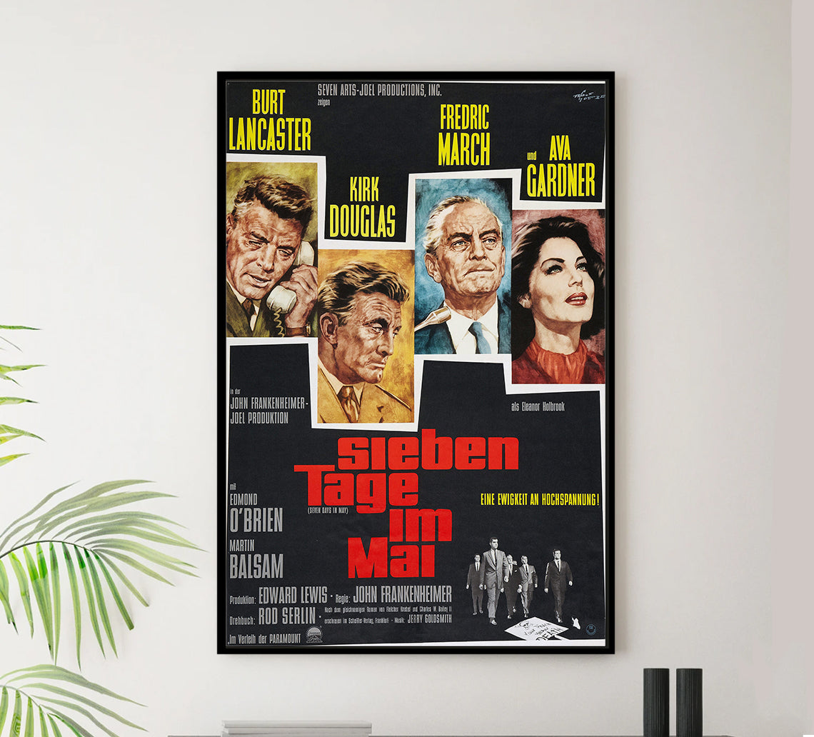 Seven Days in May 1964 - Burt Lancaster - Germany  - Classic Movie Poster