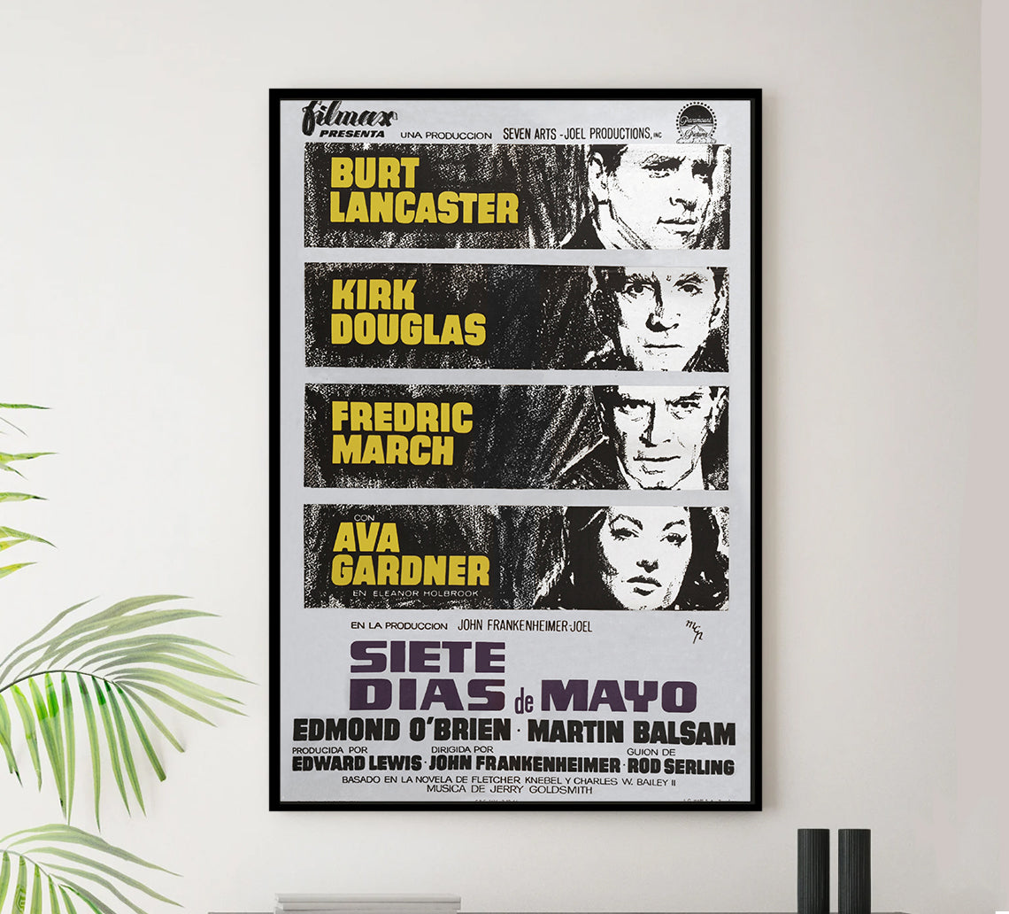 Seven Days in May 1964 - Burt Lancaster - Spain - Classic Movie Poster