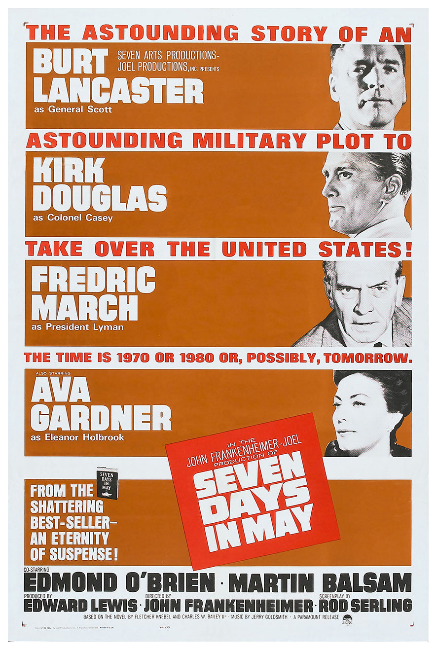 Seven Days in May 1964 - Burt Lancaster - US - Classic Movie Poster