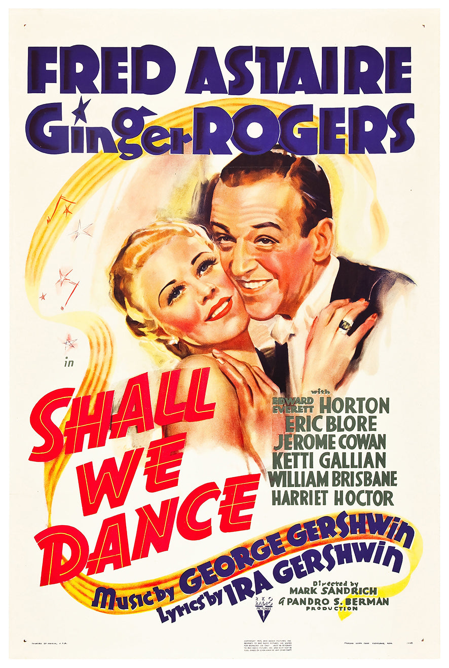 Shall We Dance 1937 - Fred Astaire - US (3) - Classic Movie Poster