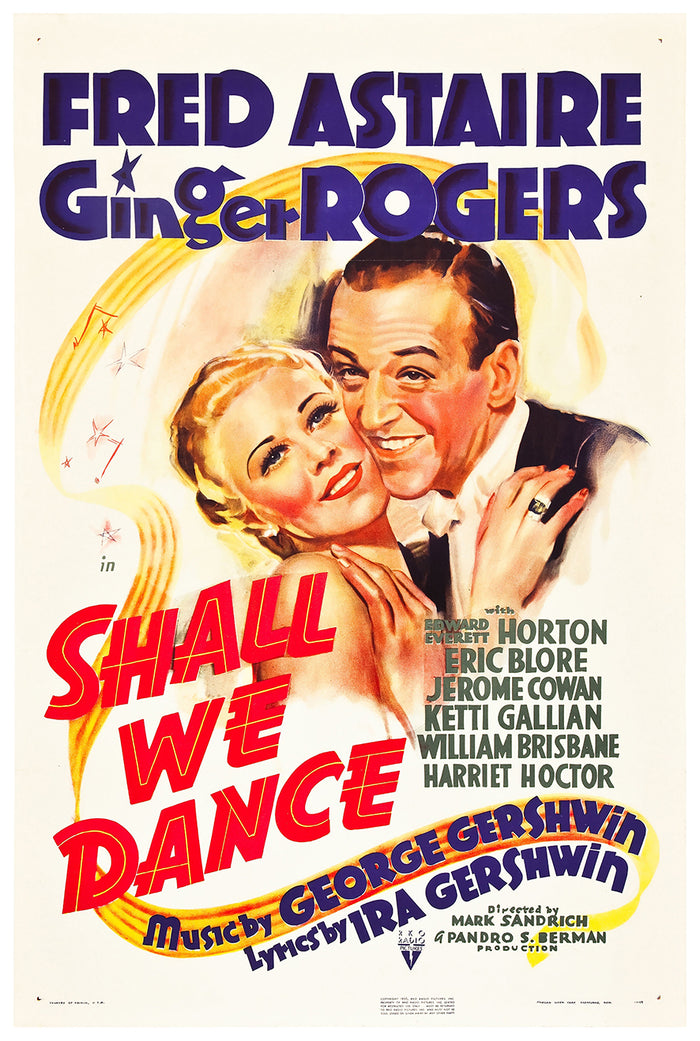 Shall We Dance 1937 - Fred Astaire - US (3) - Classic Movie Poster
