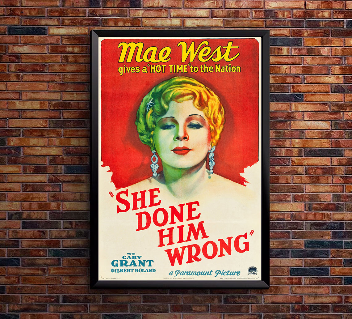 She Done Him Wrong 1933 - Cary Grant - US - Classic Movie Poster